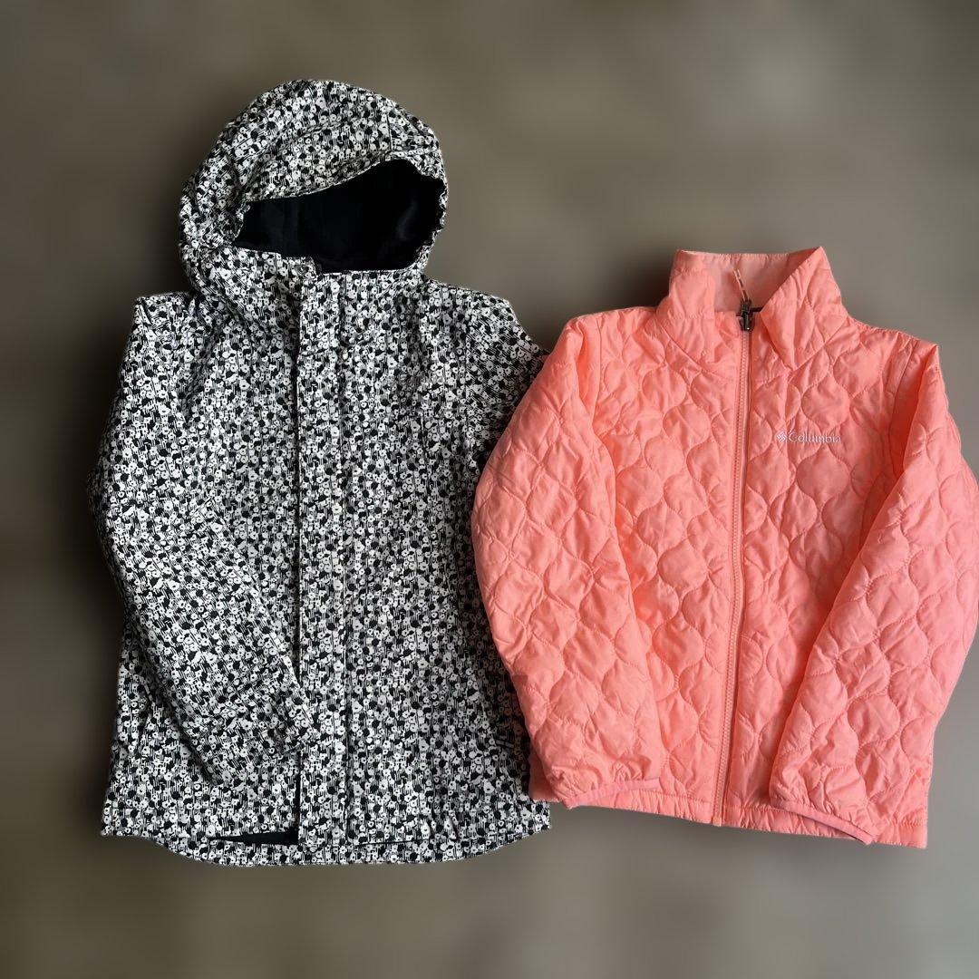 コロンビア　キッズ　130 スキーウエア　スノーウエア　女の子　高機能　黒