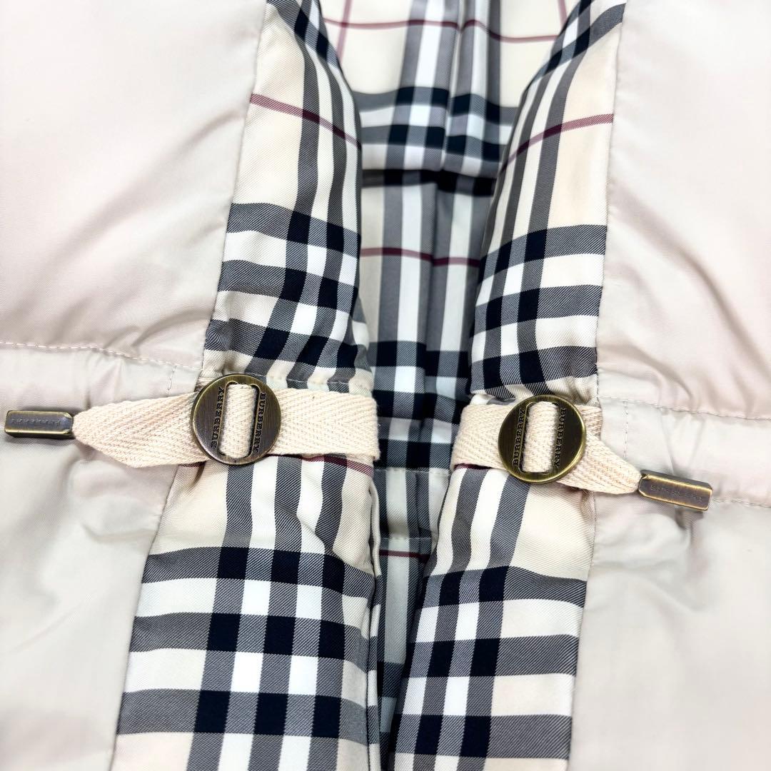 人気✨バーバリーロンドン ダウンベスト ノバチェック ブルーフォックス 36