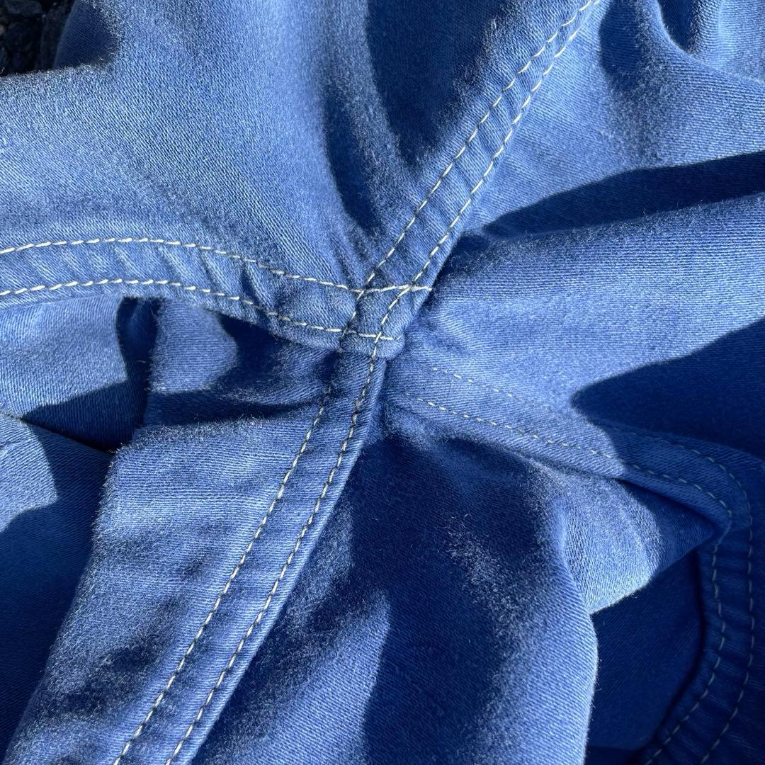 40s Vポケ ブルーモールスキンジャケット 開襟えり 美色 50s