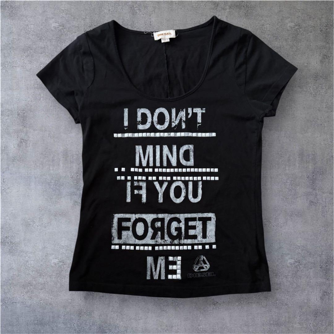 トップス DIESEL studs Graphic Print T-Shirt black