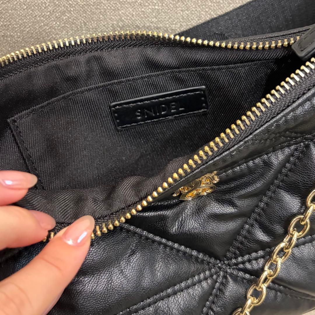 【WEB限定】マルチウェイムーンバッグ snidel A 合皮ブラック