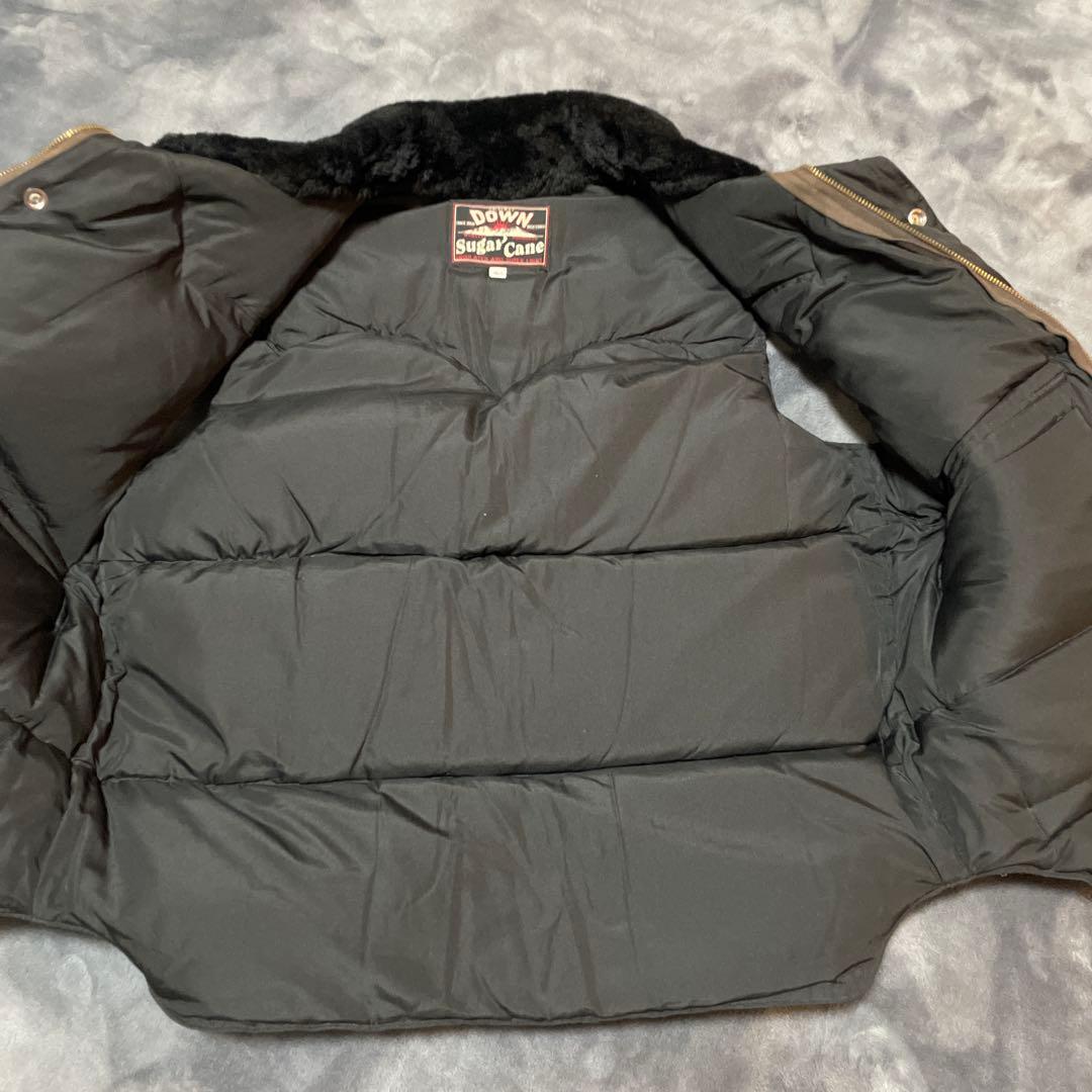 SUGAR CANE 東洋エンタプライズ／ボア付きレザーヨークダウンベスト