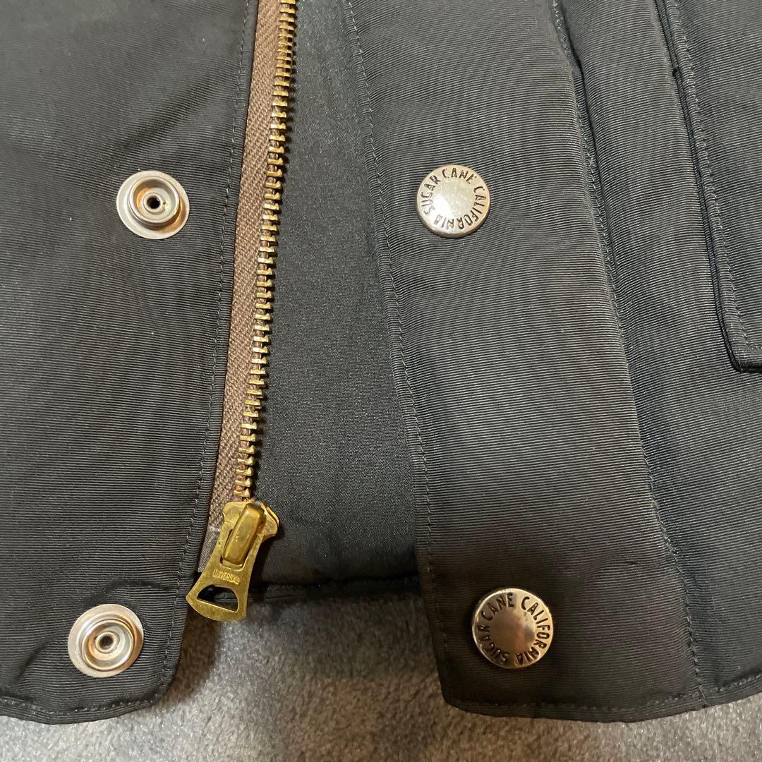 SUGAR CANE 東洋エンタプライズ／ボア付きレザーヨークダウンベスト