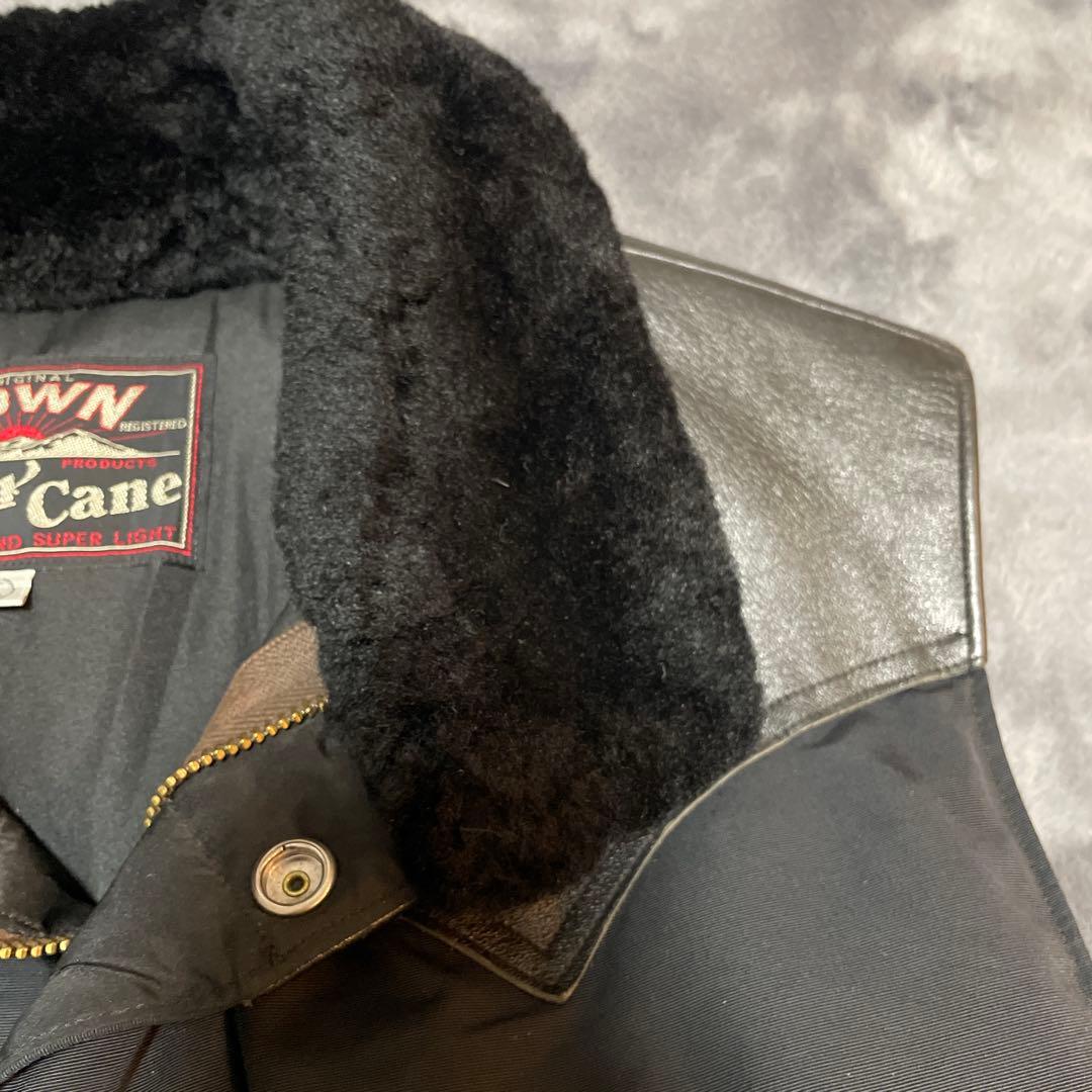 SUGAR CANE 東洋エンタプライズ／ボア付きレザーヨークダウンベスト