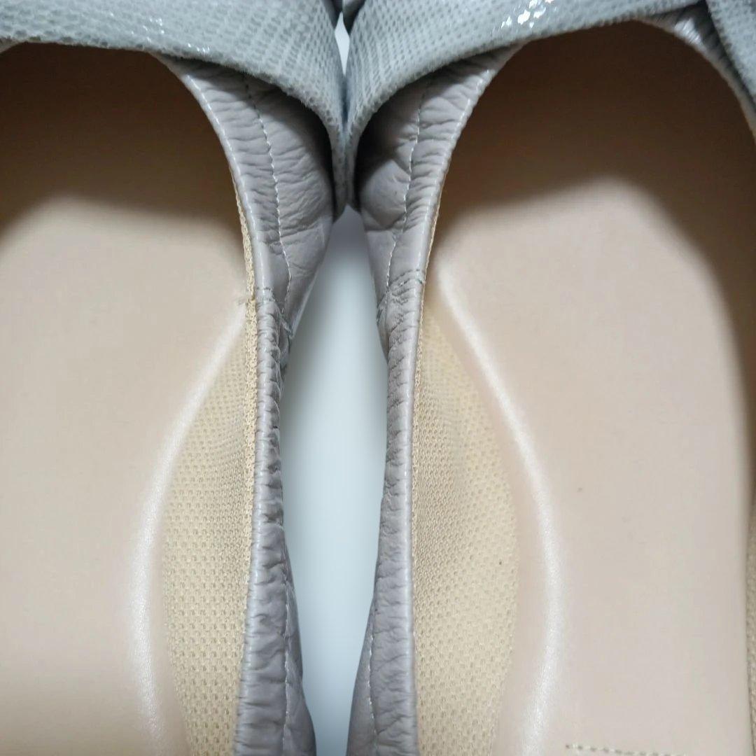 【美品】卑弥呼 ドライビングシューズ パンプス グレー バレエシューズ　フラット