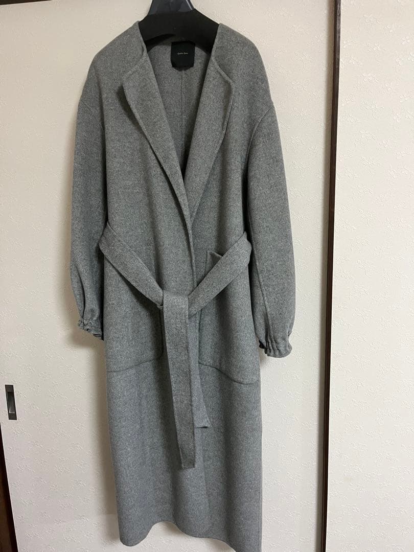 Spick & Span ボリュームスリーブノーカラーコート