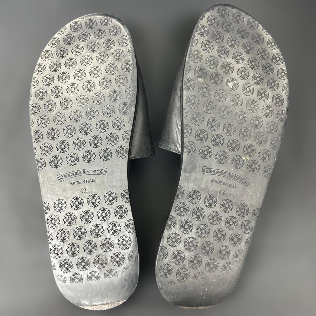 クロムハーツ　レザー　スライドサンダル　MATTY BOY ブラック　チョンバー