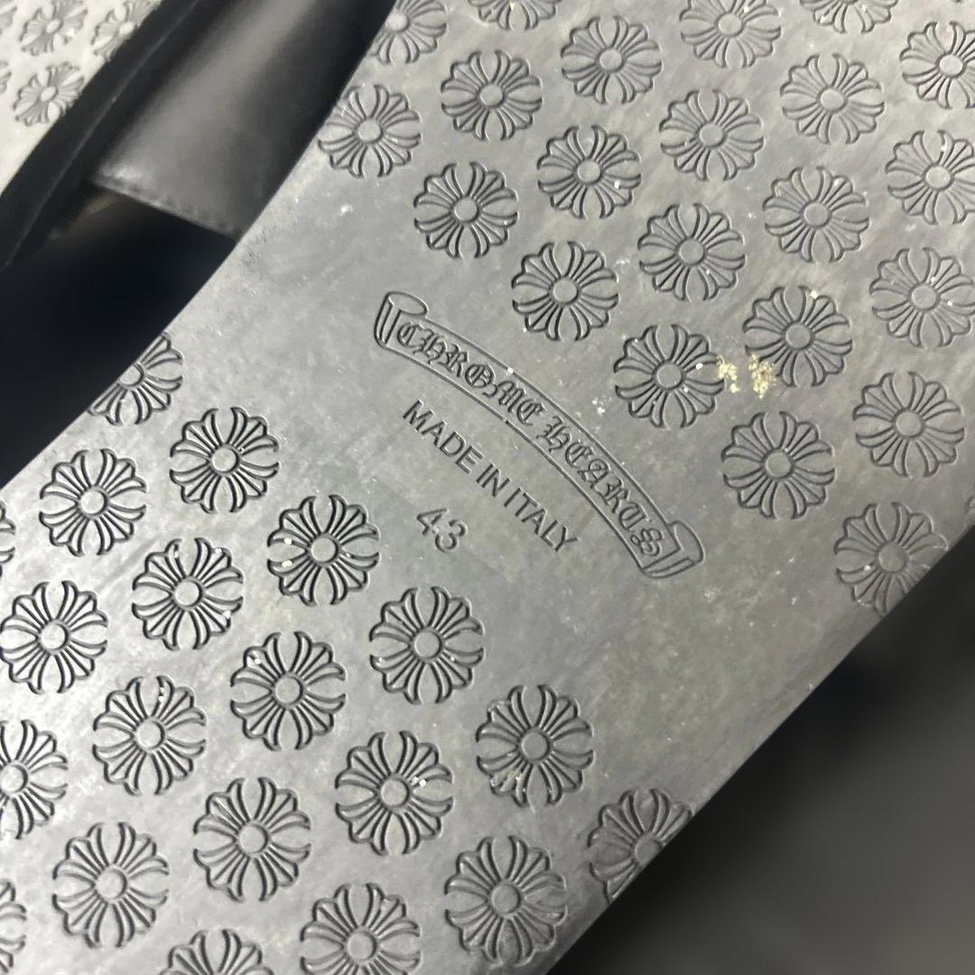 クロムハーツ　レザー　スライドサンダル　MATTY BOY ブラック　チョンバー