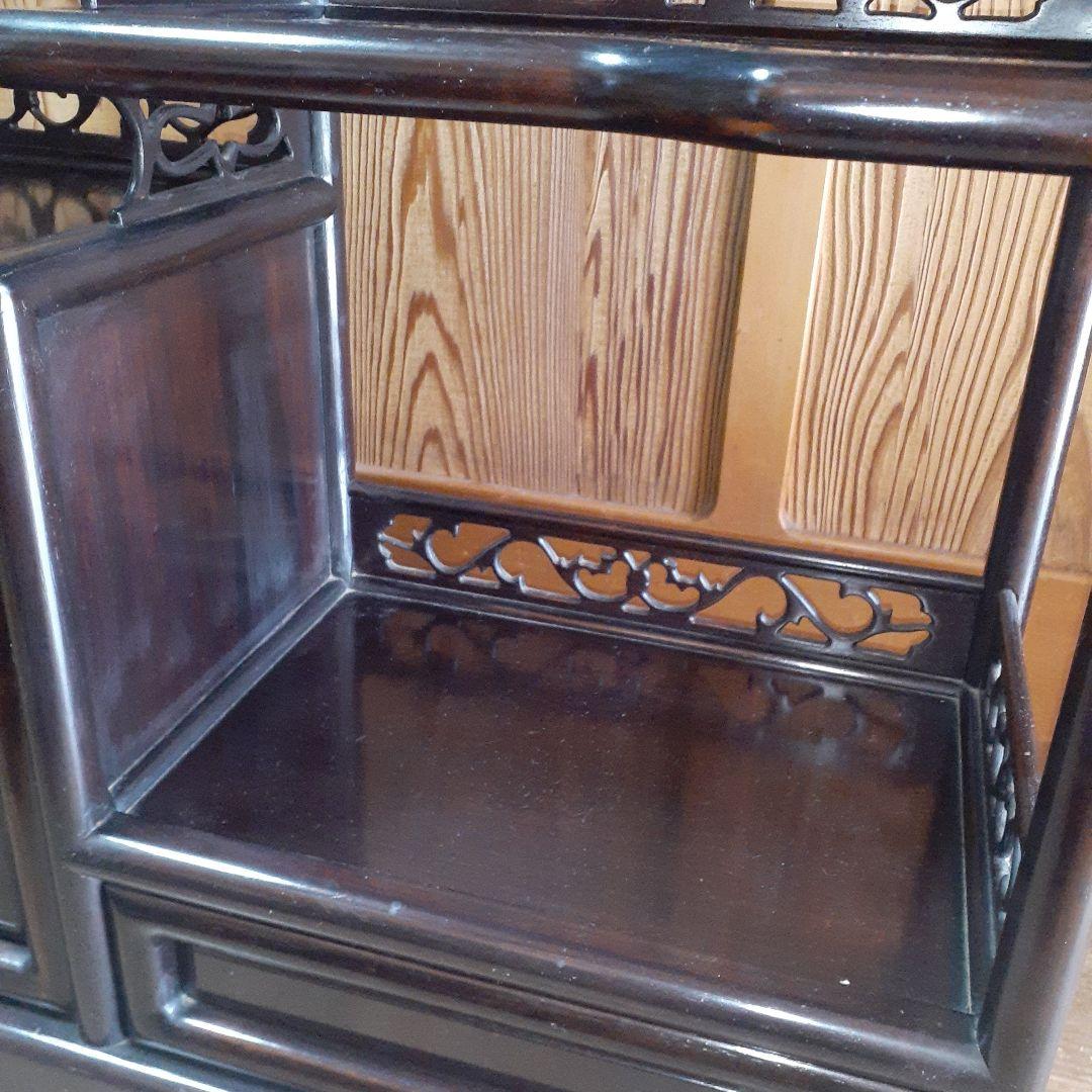 最終価格【長期保管品】茶棚 茶箪笥 昭和レトロ 古家具 飾棚 松竹模様 古民家