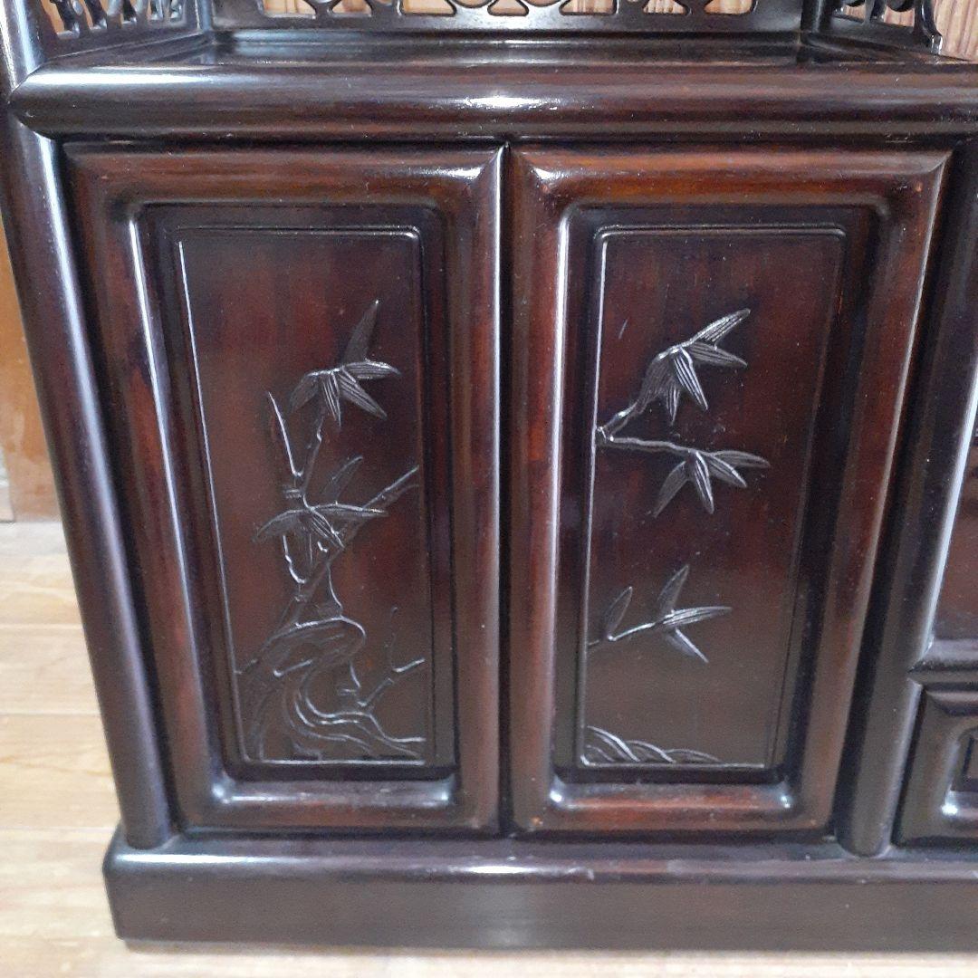 最終価格【長期保管品】茶棚 茶箪笥 昭和レトロ 古家具 飾棚 松竹模様 古民家