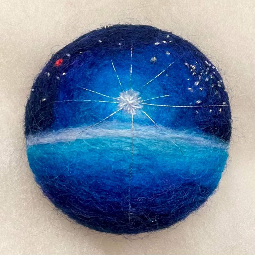 aqua 羊毛フェルトブローチ7点