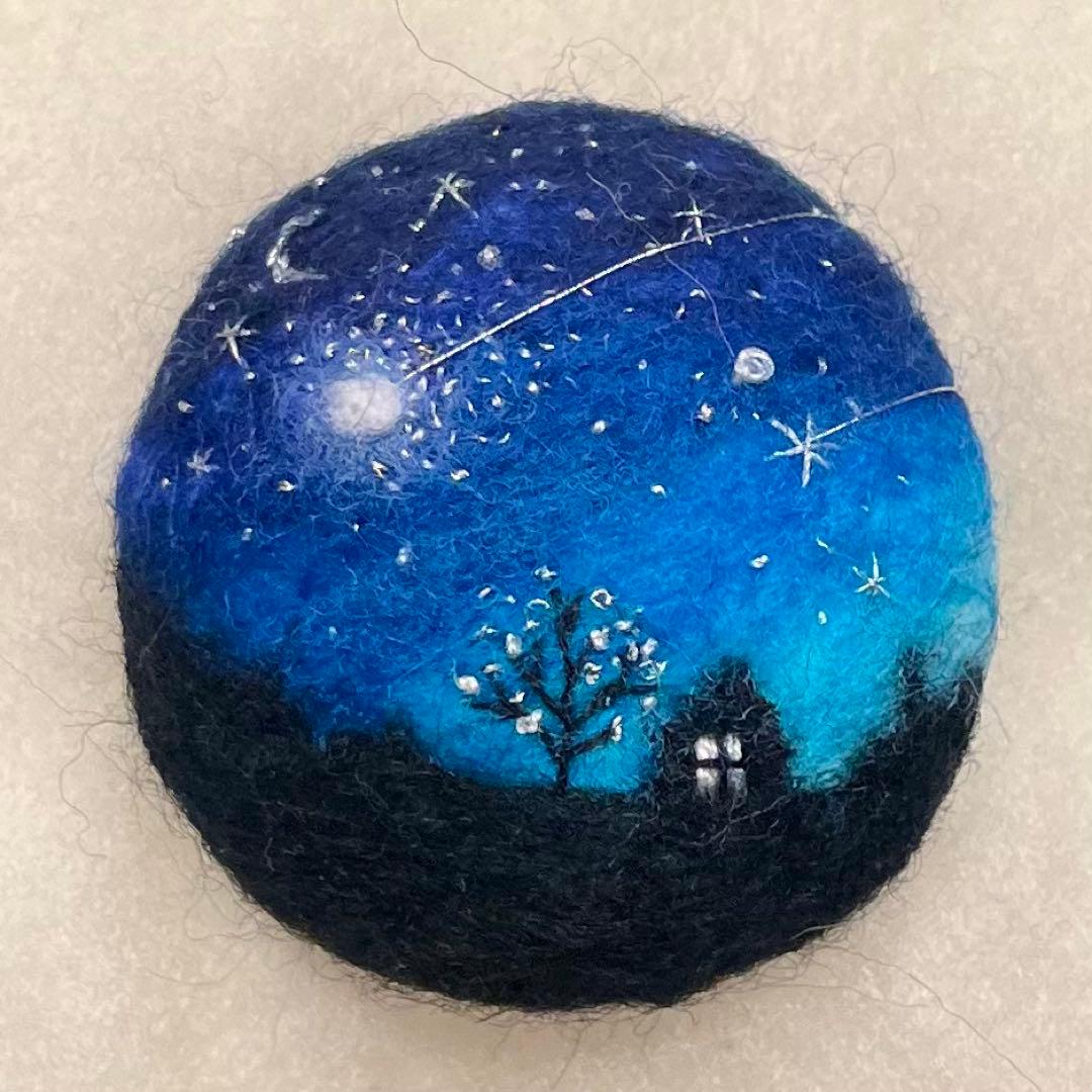 aqua 羊毛フェルトブローチ7点