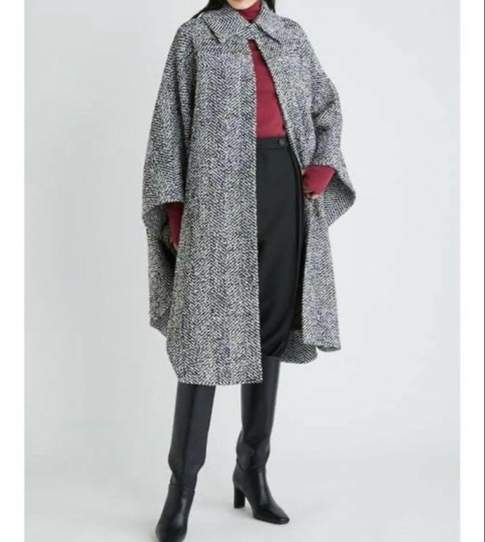 Mila Owen ミラオーウェン　ビックカラーケープコート