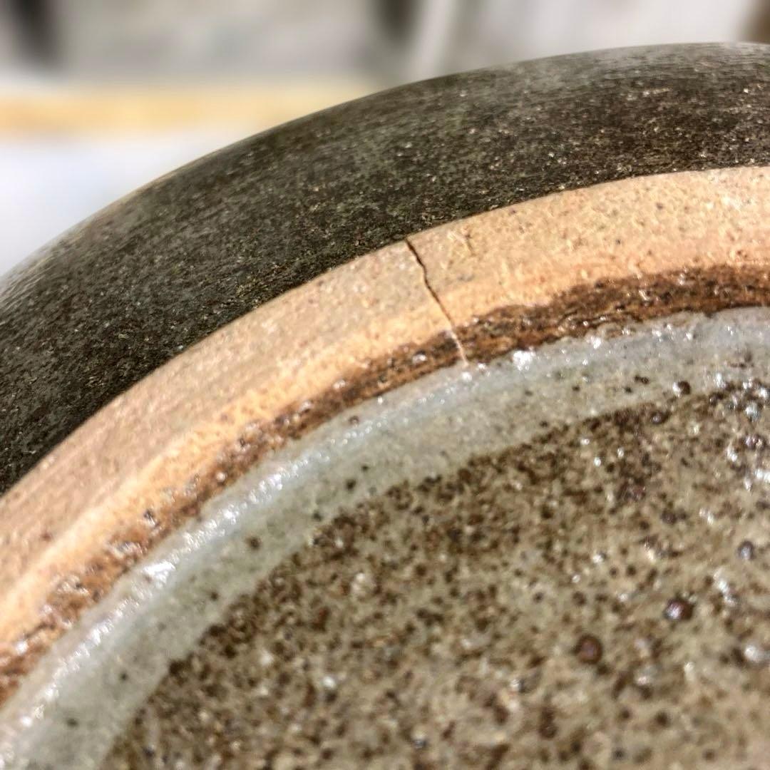 人間国宝　島岡達三　象嵌皿　大皿　36cm