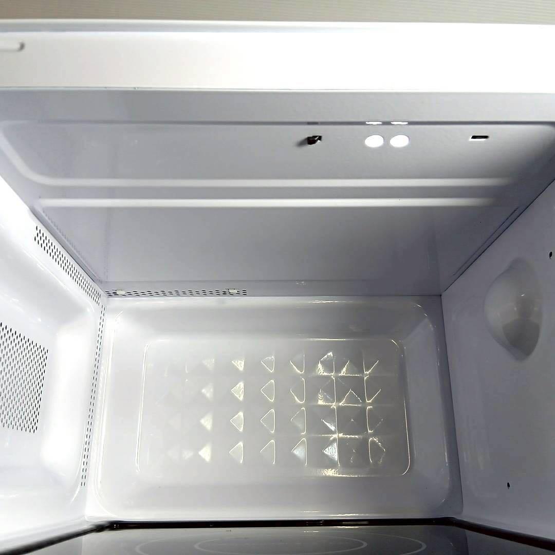 ⑭アイリス2025年製フラット簡単シンプル電子レンジ IMB-F186-W