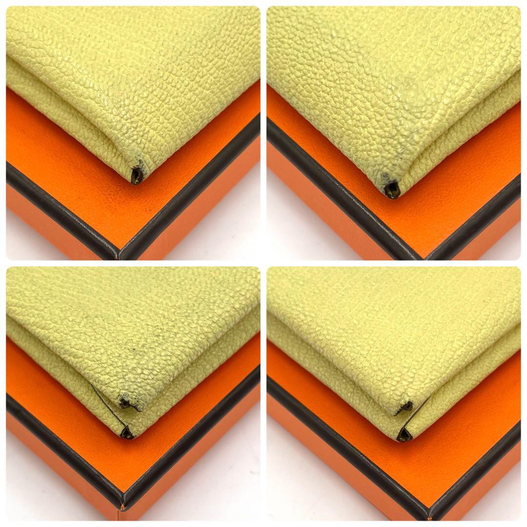 HERMES エルメス　カルヴィデュオ イエロー シェーブル