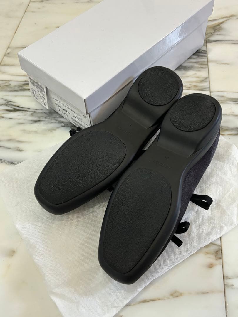 ルタロン　ダブルリボンバレリーナ　ブラック　24cm