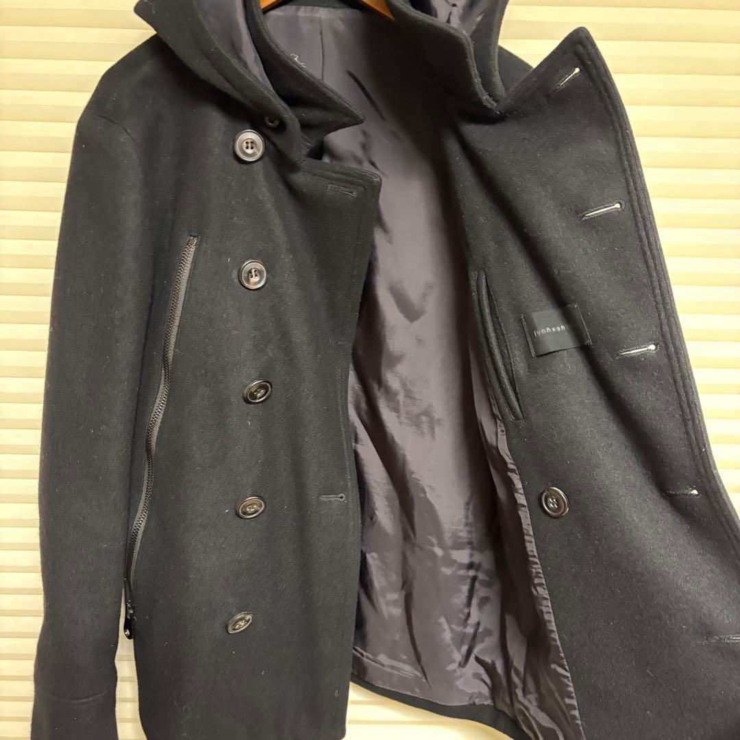 junhashimoto カシミヤ混ピーコート 黒 5サイズ