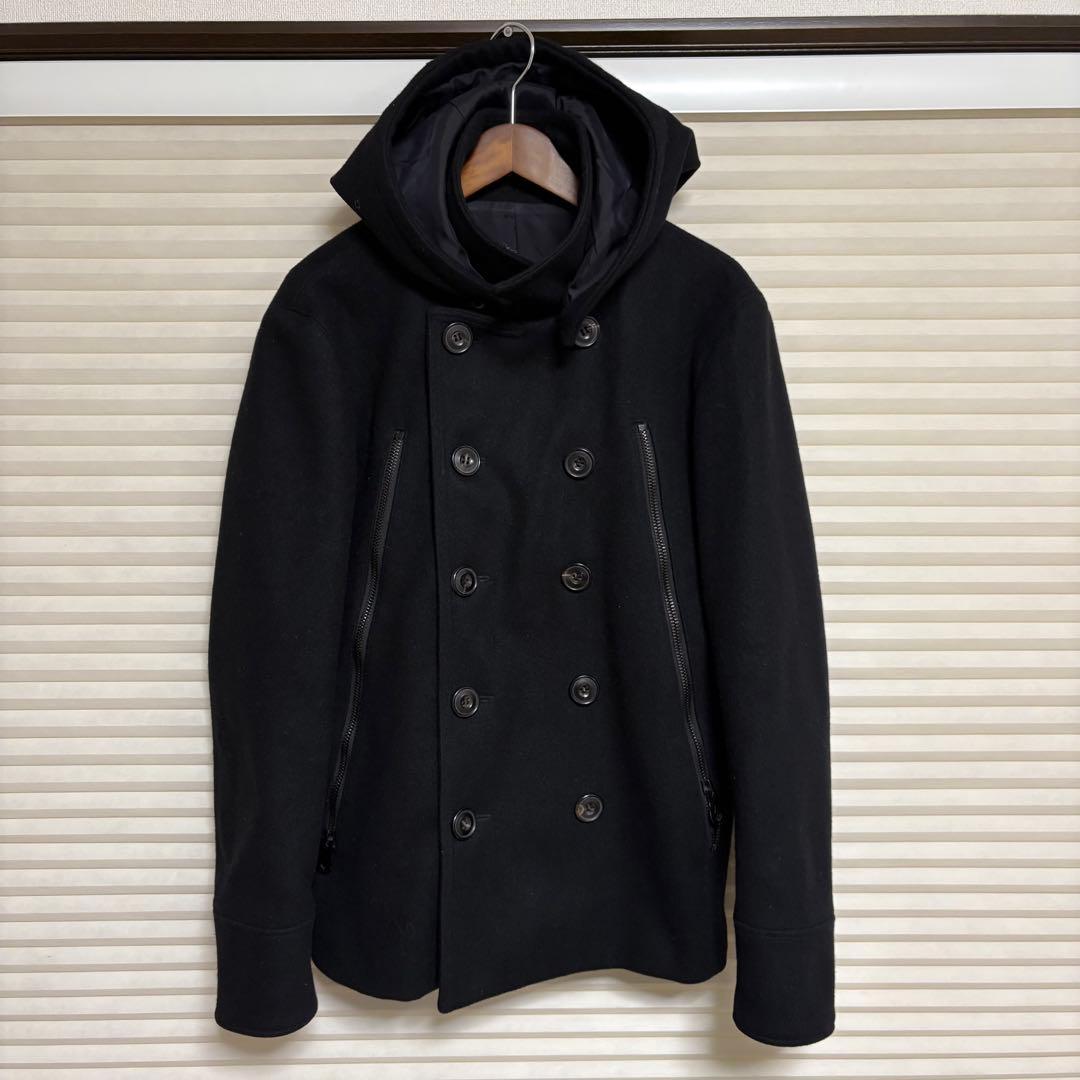junhashimoto カシミヤ混ピーコート 黒 5サイズ