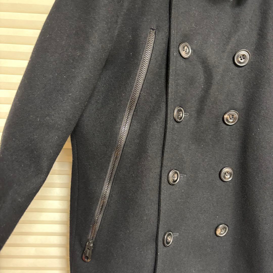 junhashimoto カシミヤ混ピーコート 黒 5サイズ