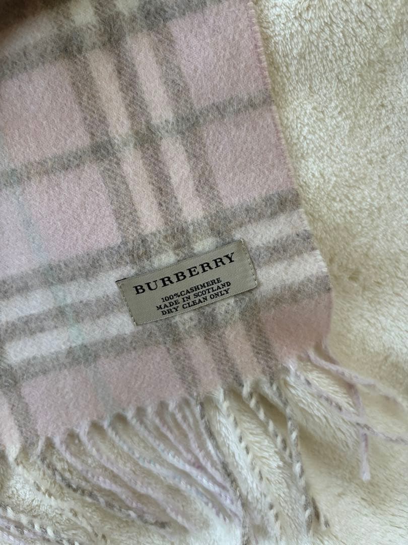 【美品】BURBERRY バーバリー マフラー　100%カシミヤ