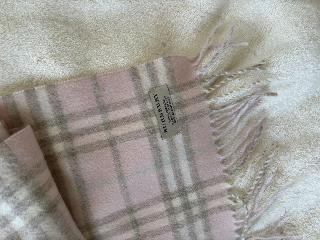 【美品】BURBERRY バーバリー マフラー　100%カシミヤ