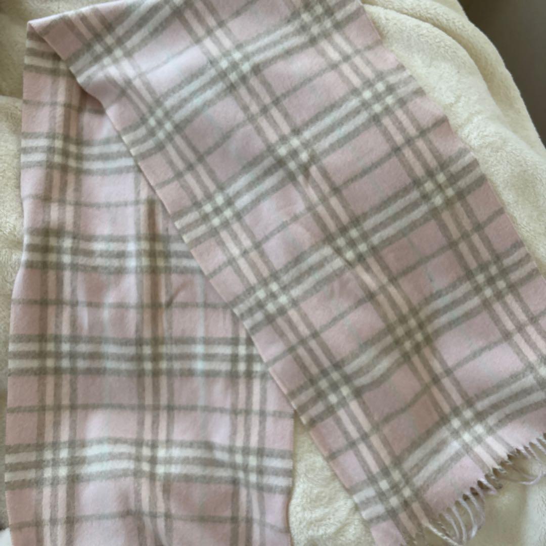 【美品】BURBERRY バーバリー マフラー　100%カシミヤ