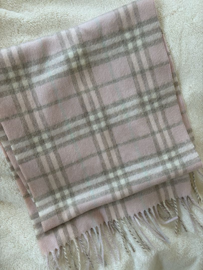 【美品】BURBERRY バーバリー マフラー　100%カシミヤ