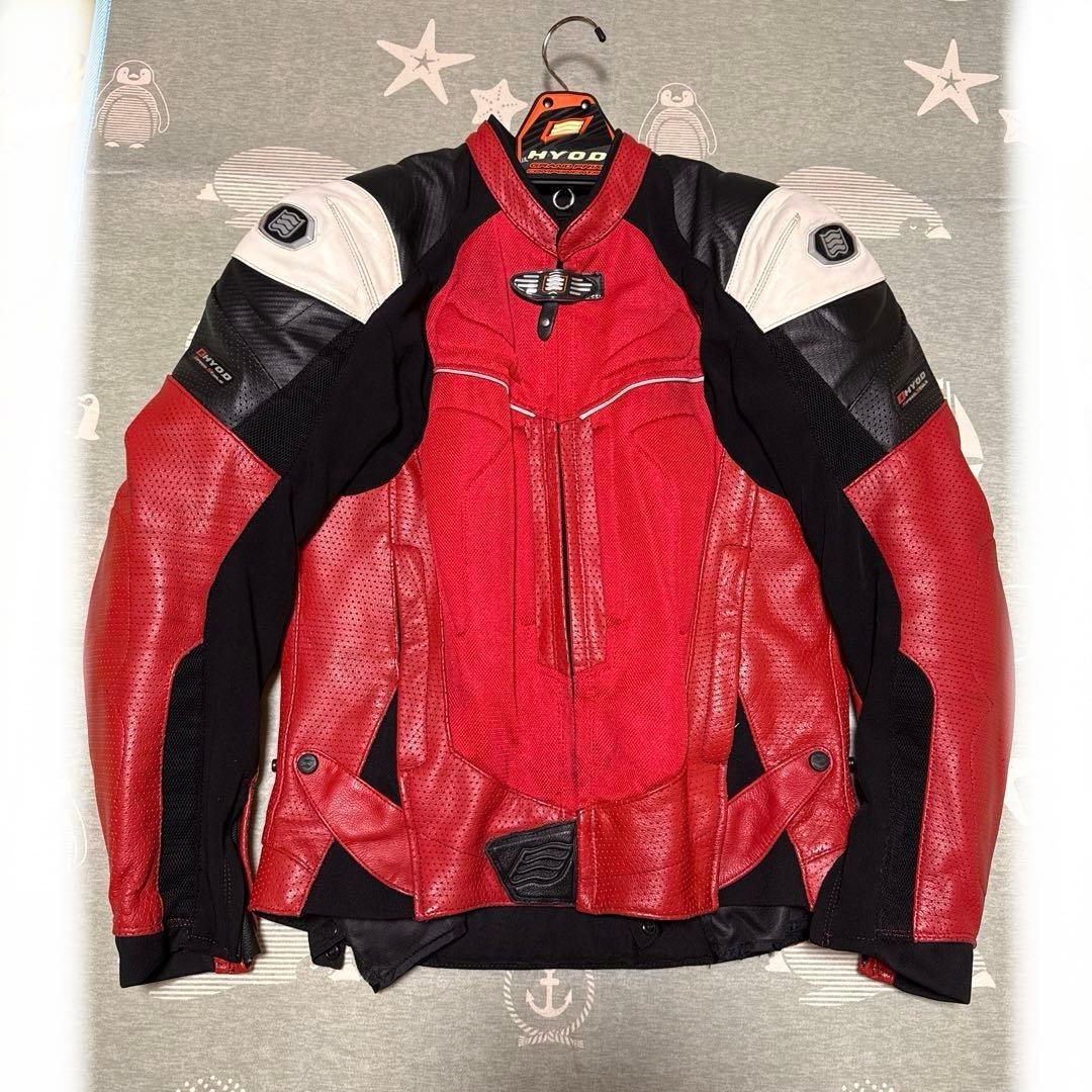 HYOD レザージャケット LLサイズ 赤／黒／白
