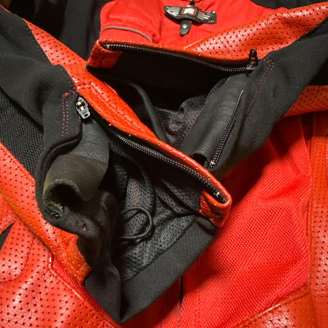 HYOD レザージャケット LLサイズ 赤／黒／白