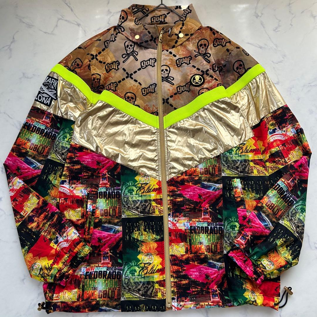 入手困難 希少XL相当 マークアンドロナ 2023年モデル 総柄 ブルゾン