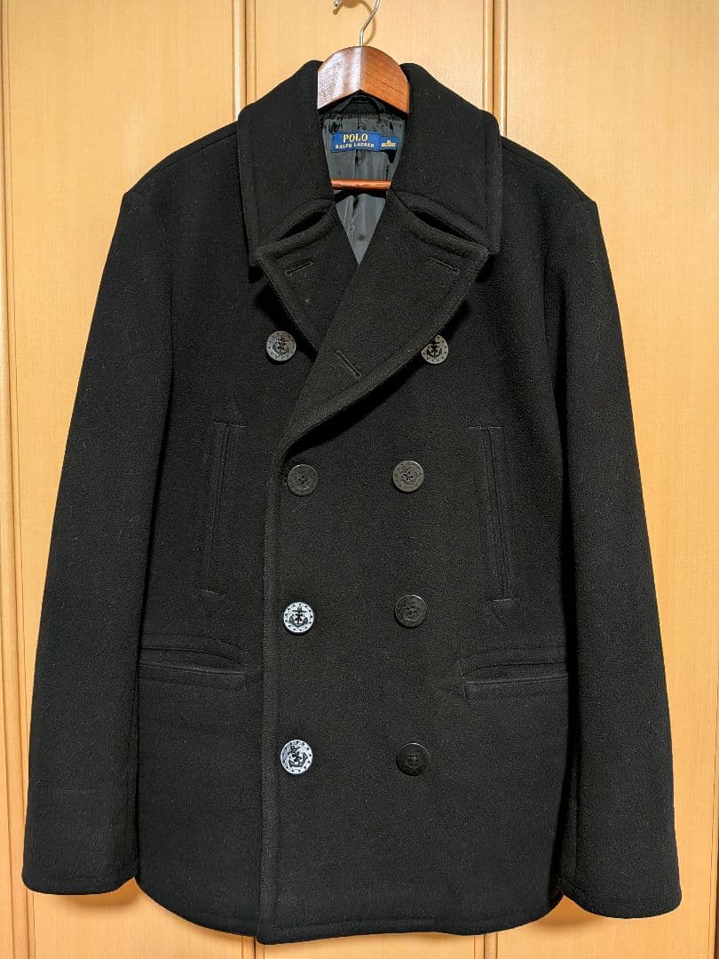 POLO RALPH LAUREN ウール ピーコート ブラック XL