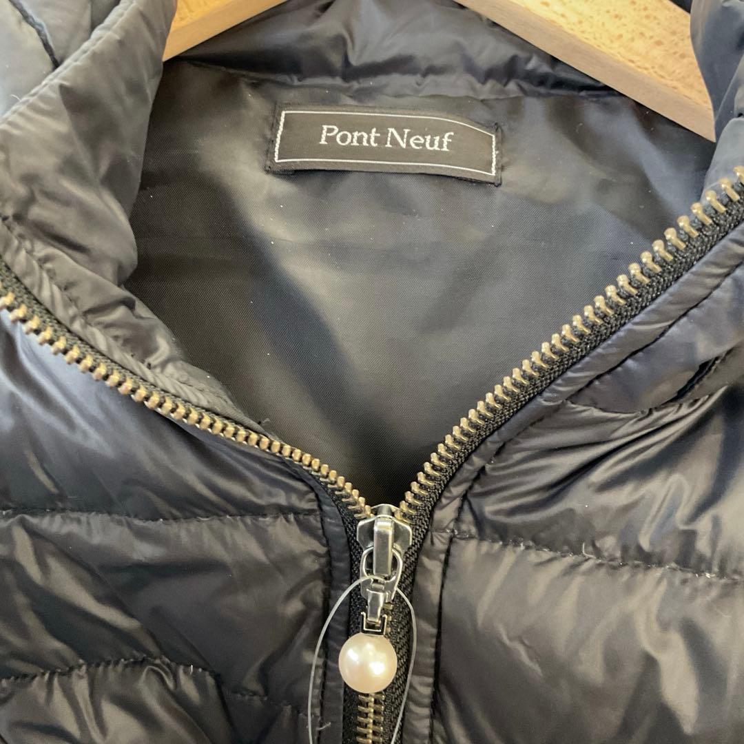 マグロ‼️PontNeuf フード付き黒　ダウンベスト 1844