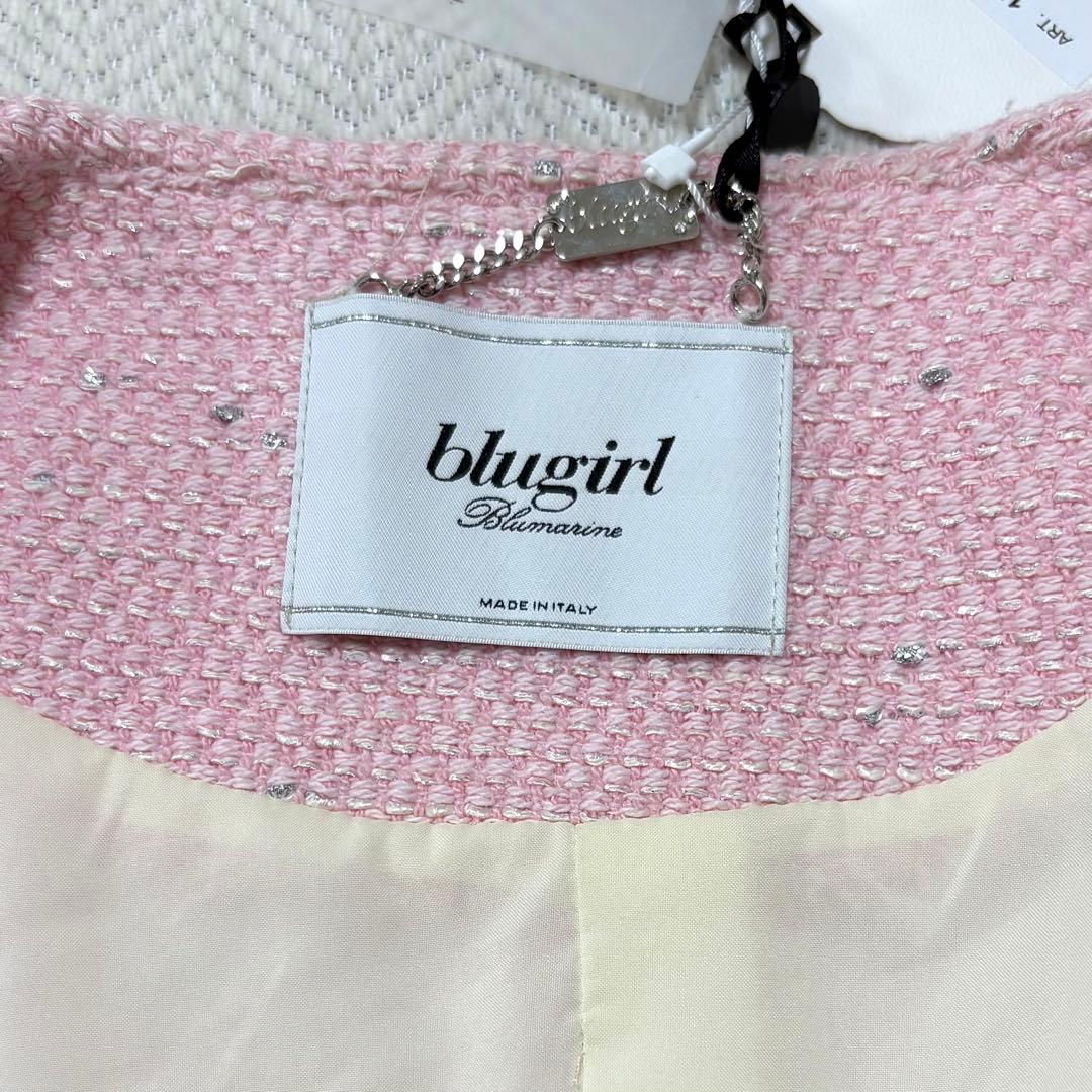 新品 blugirl Blumarine ツイード ノーカラージャケット