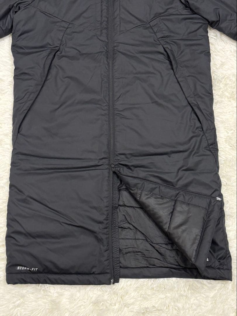 NIKE 中綿ベンチコート フード着脱可　ダブルジップ　XLサイズ　ブラック