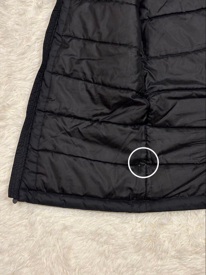 NIKE 中綿ベンチコート フード着脱可　ダブルジップ　XLサイズ　ブラック