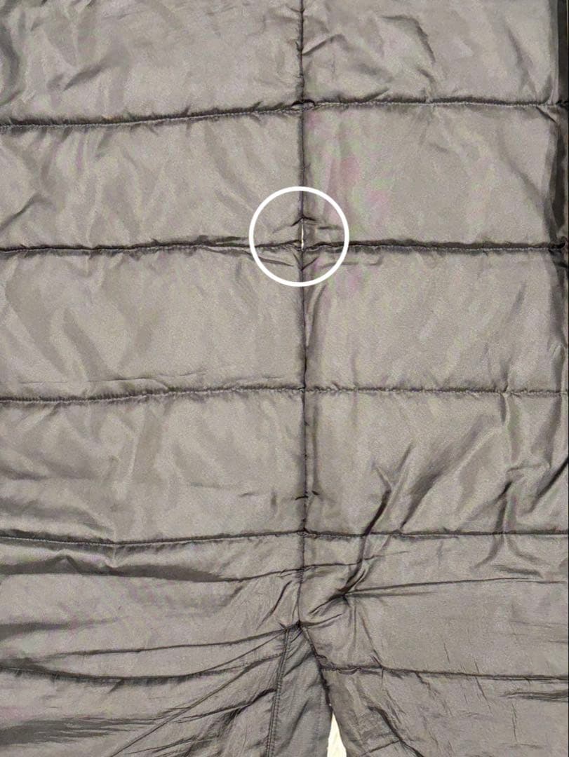 NIKE 中綿ベンチコート フード着脱可　ダブルジップ　XLサイズ　ブラック