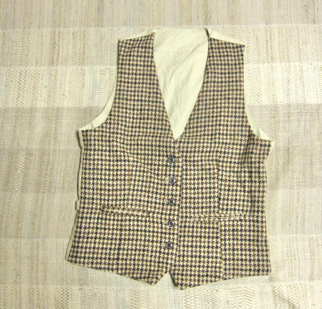 【美品】ハリスツイード テーラードジャケットとベストのセット