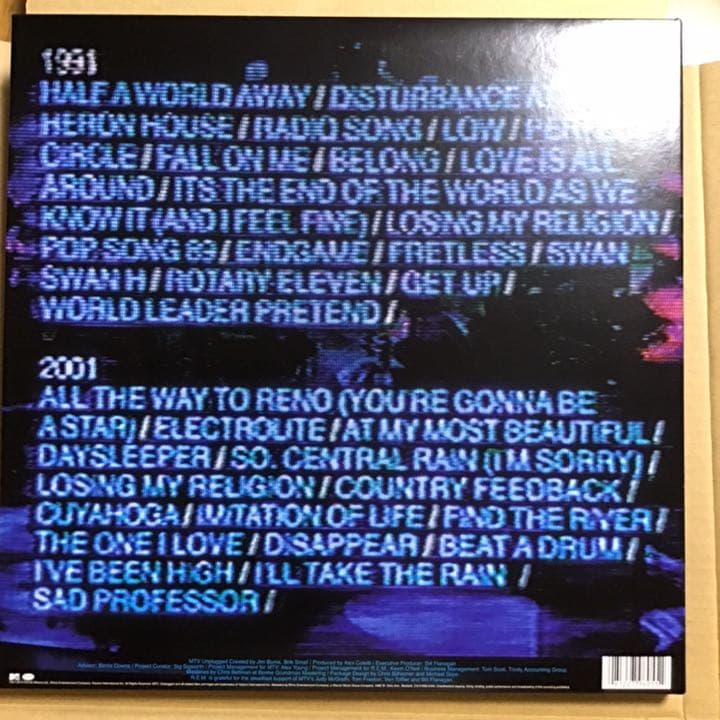 R.E.M. アンプラグド1991/2001  4LP