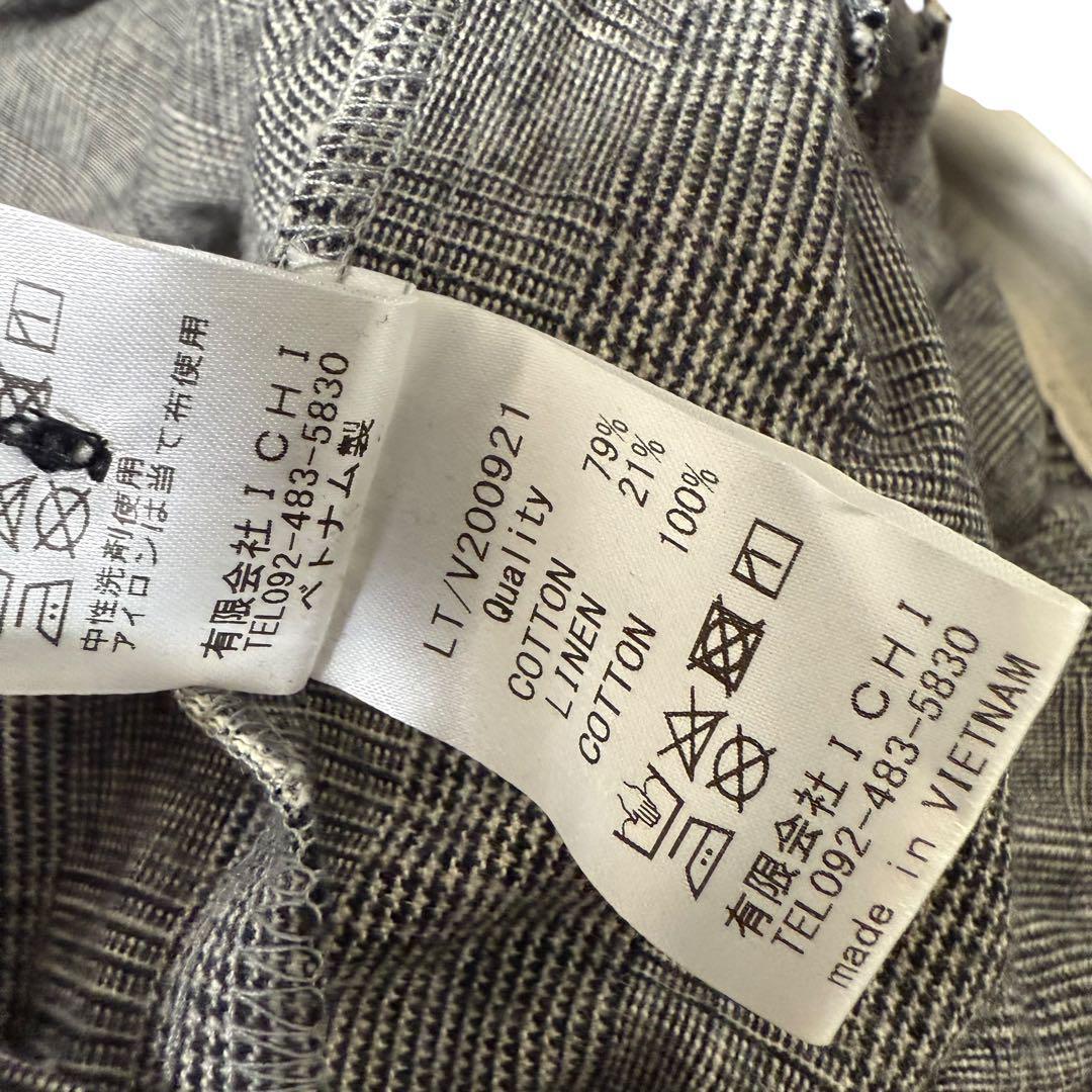 ichi イチ 微起毛サロペット　ストライプ　バルーンシルエット　ゆったり