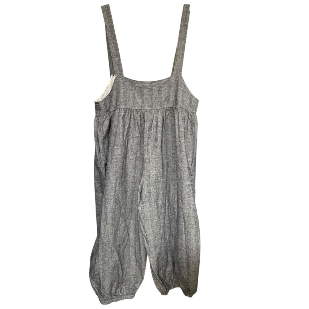 ichi イチ 微起毛サロペット　ストライプ　バルーンシルエット　ゆったり