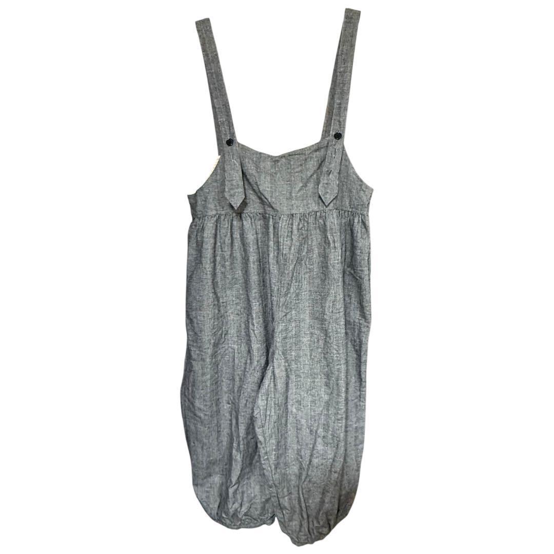 ichi イチ 微起毛サロペット　ストライプ　バルーンシルエット　ゆったり