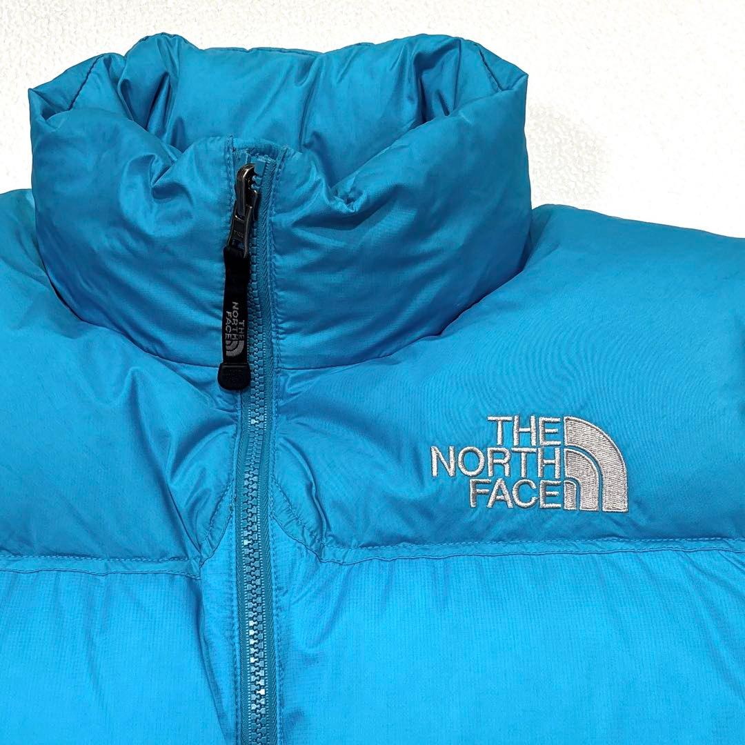 【センターロゴ/希少色】ノースフェイス　ヌプシ　ベスト　700FP　ダウン　水色