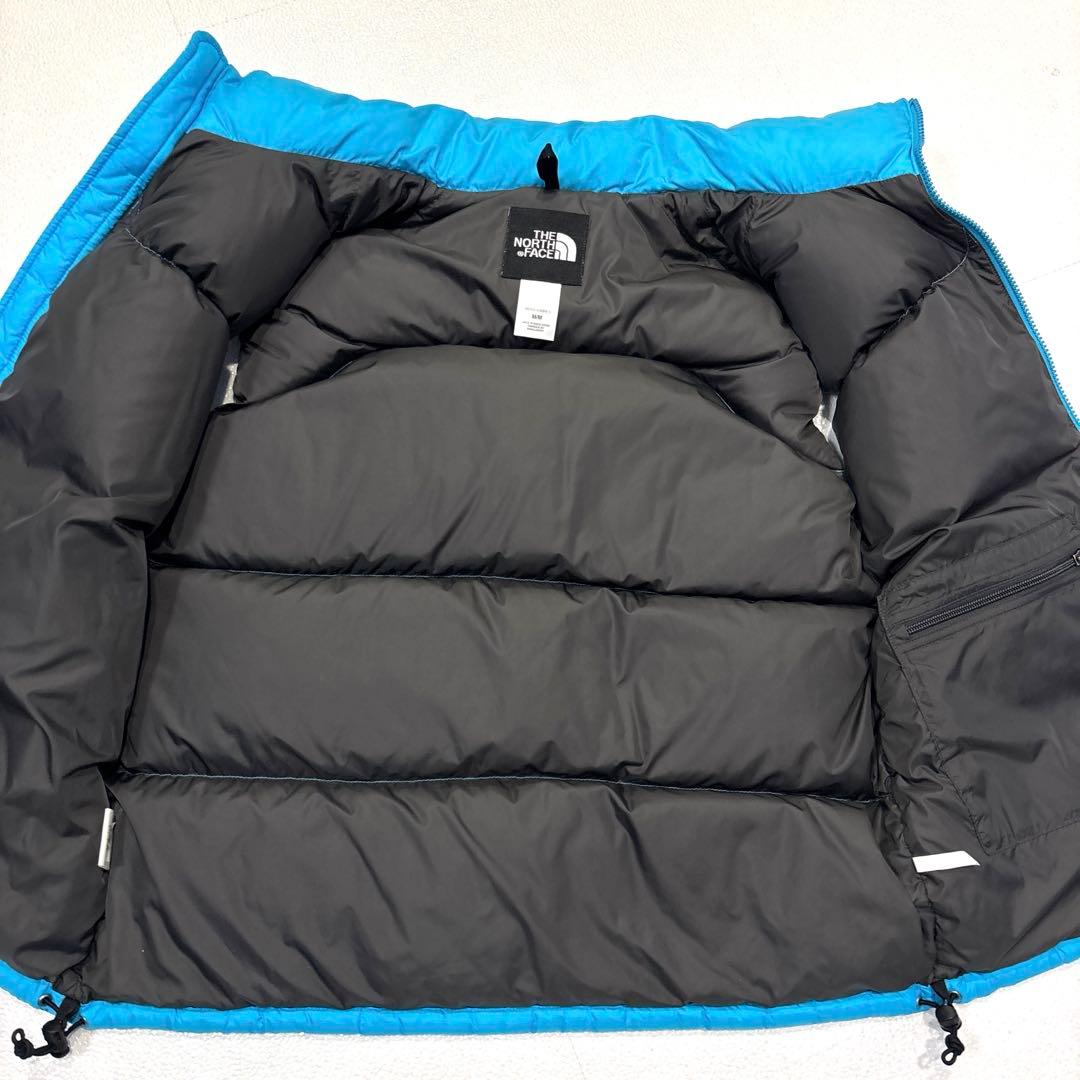 【センターロゴ/希少色】ノースフェイス　ヌプシ　ベスト　700FP　ダウン　水色