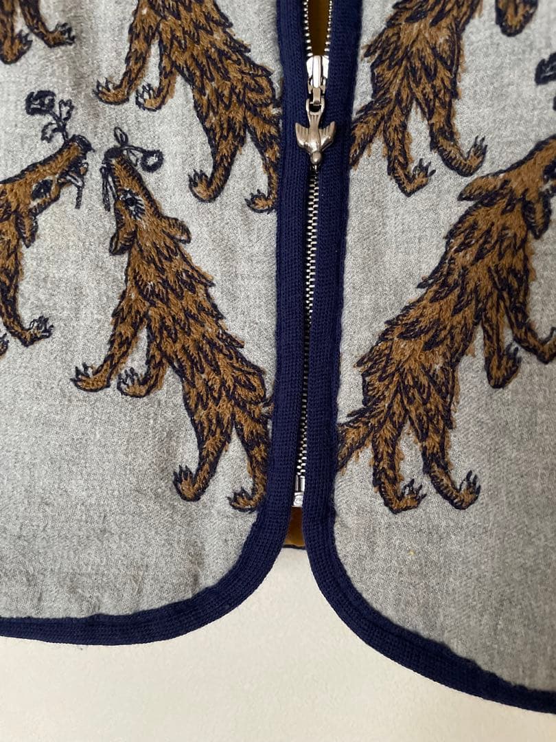 mina perhonen wolf & flower 刺繍ブルゾン