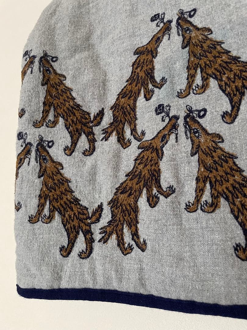 mina perhonen wolf & flower 刺繍ブルゾン