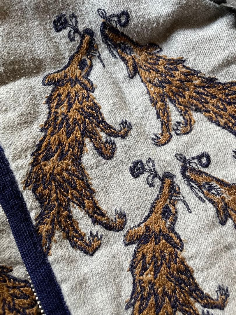 mina perhonen wolf & flower 刺繍ブルゾン