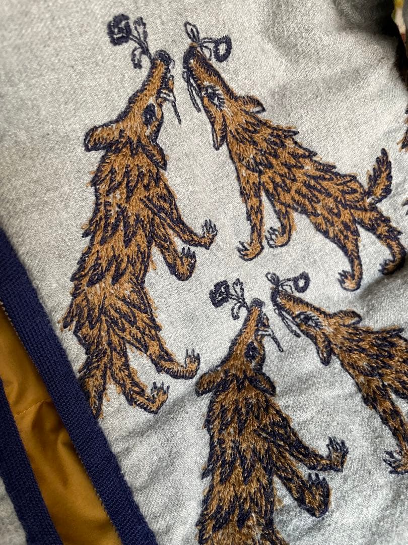 mina perhonen wolf & flower 刺繍ブルゾン