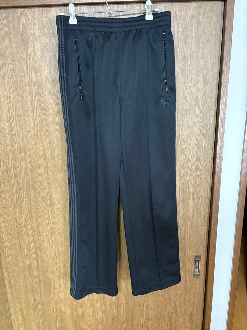 Needles ブラック ストライプパンツ XS