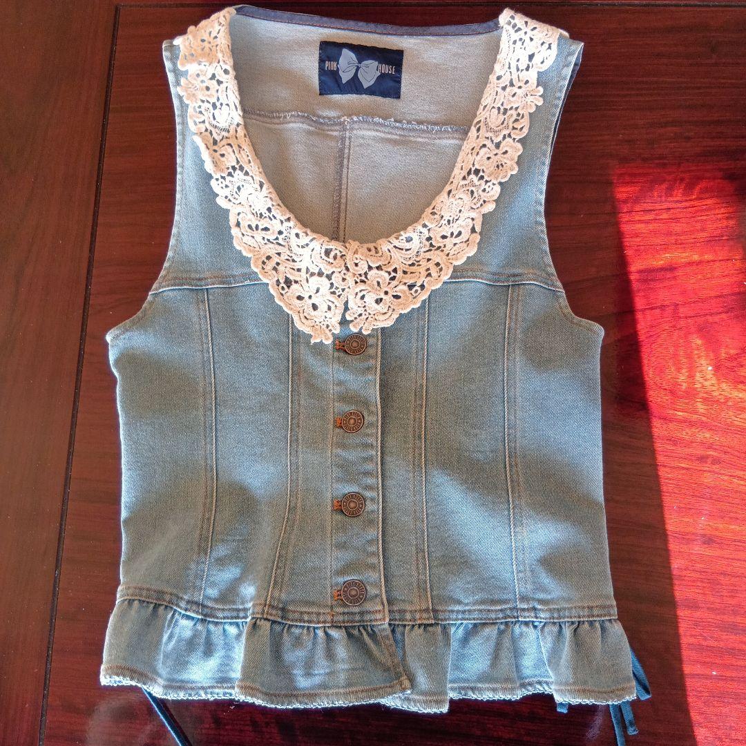 ☆ピンクハウス☆ デニムレース襟ベスト